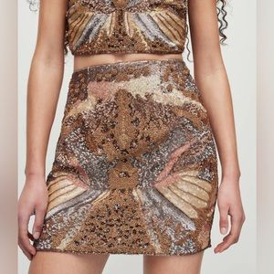 Sold - ALLSAINTS Jamilia Beaded Mini Skirt